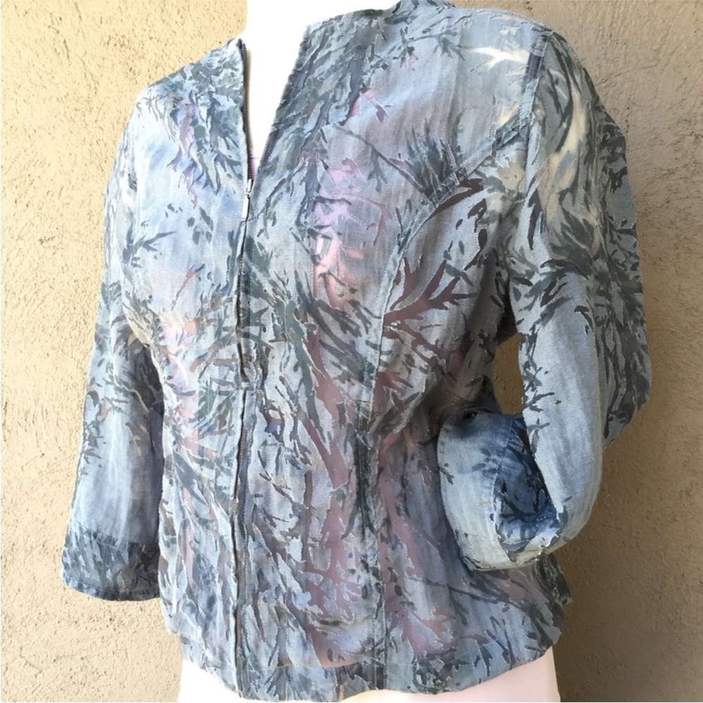 Blue Zip-Up Lightweight Jacket - image 2